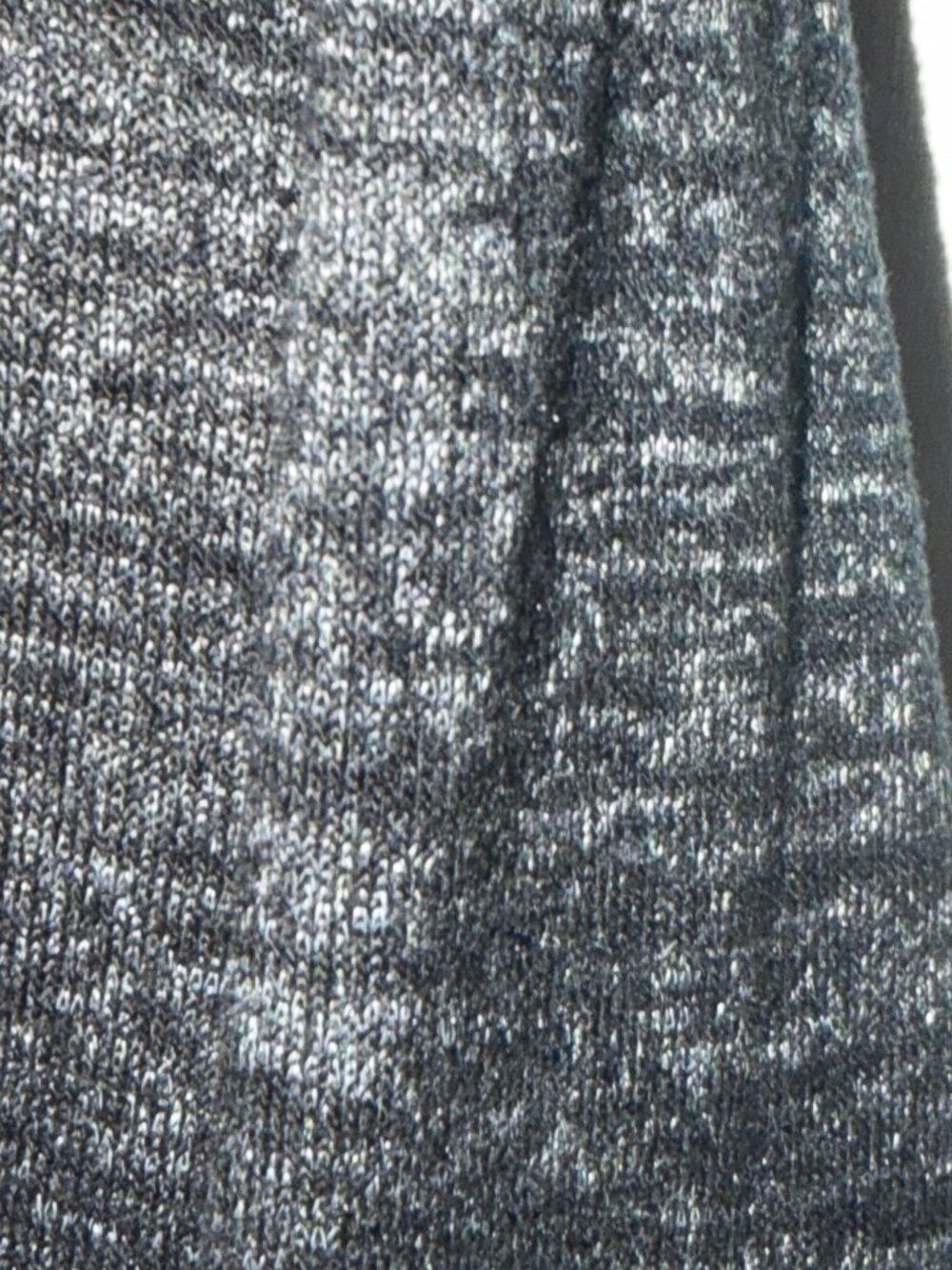 Chico’s Travelers Lounge Set | Open Hooded Cardigan + Pants | Black Shimmer Knit - Picture 5 of 7